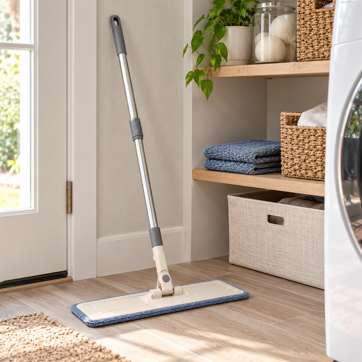 Microfiber Flat Mop with 3 Washable Pads