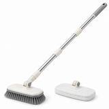 Extendable Tub and Tile Scrubber with Two Cleaning Heads