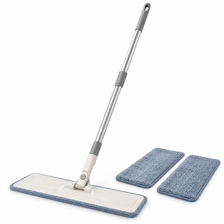 Microfiber Flat Mop with 3 Washable Pads