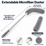 Extendable Microfiber Duster with Spare Sleeve