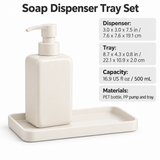 Liquid Soap Dispenser and Tray Set, 16.9 fl oz