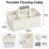 Portable Divided Cleaning Caddy with Carry Handle