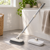 Extendable Tub and Tile Scrubber with Two Cleaning Heads