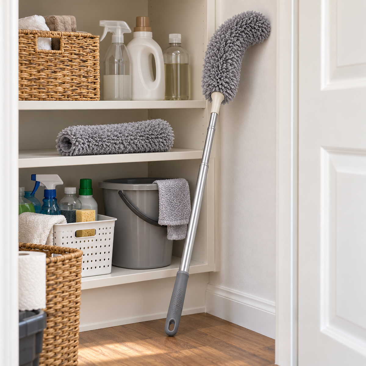 Extendable Microfiber Duster with Spare Sleeve