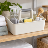 Portable Divided Cleaning Caddy with Carry Handle